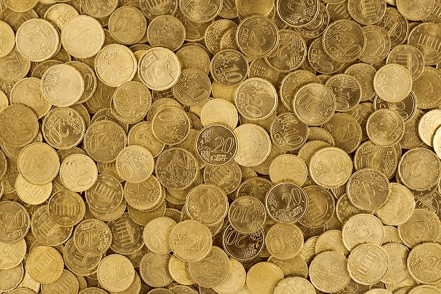 A picture of gold and silver coins, bars, and other precious metals, as well as a list of pros and cons of choosing Birch Gold Group.