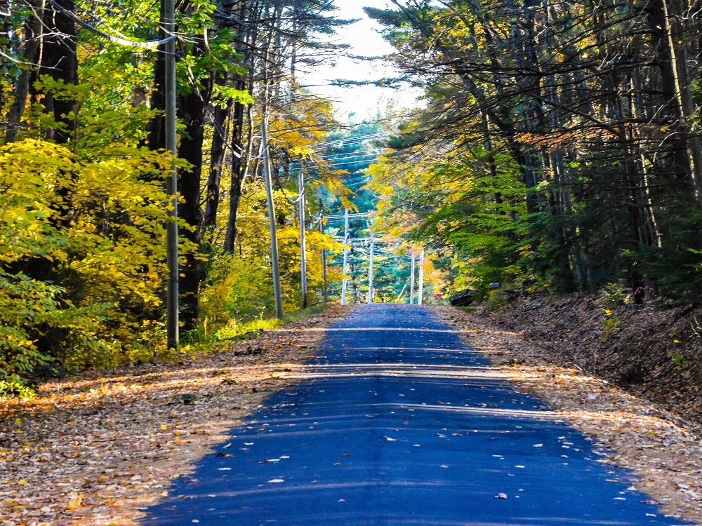 a road in the Connecticut country side