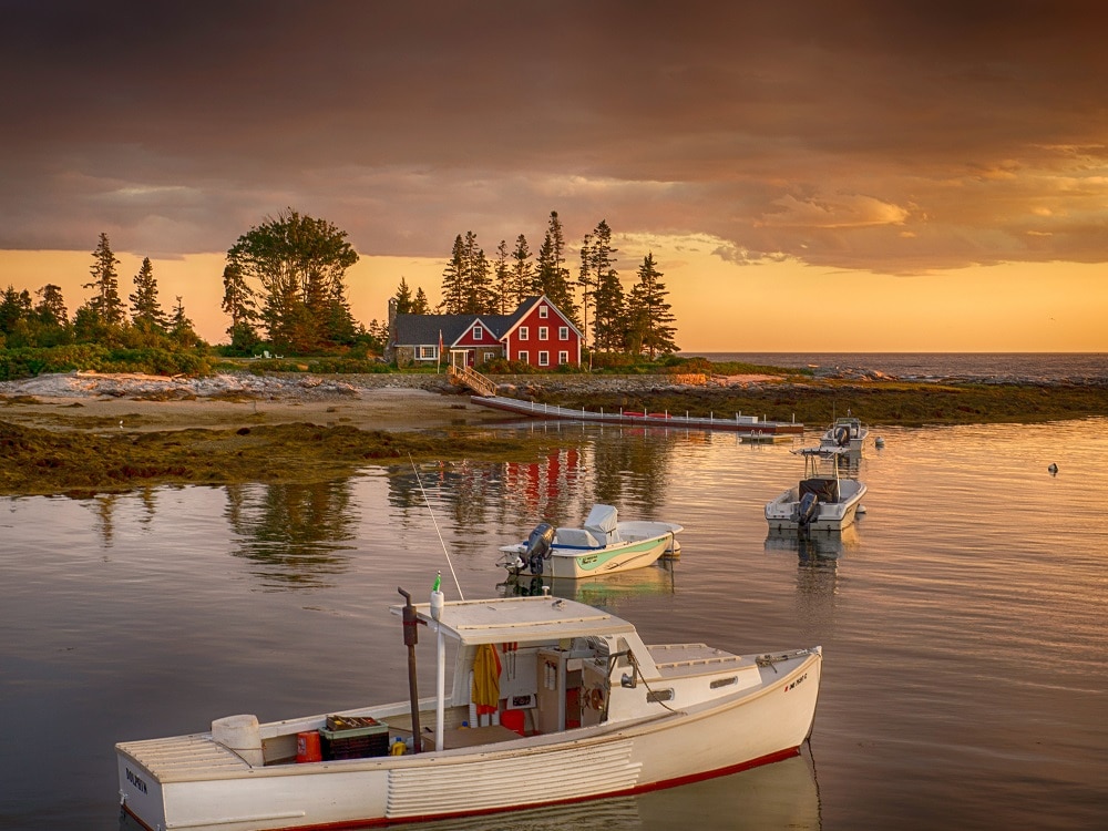 a bay in Maine